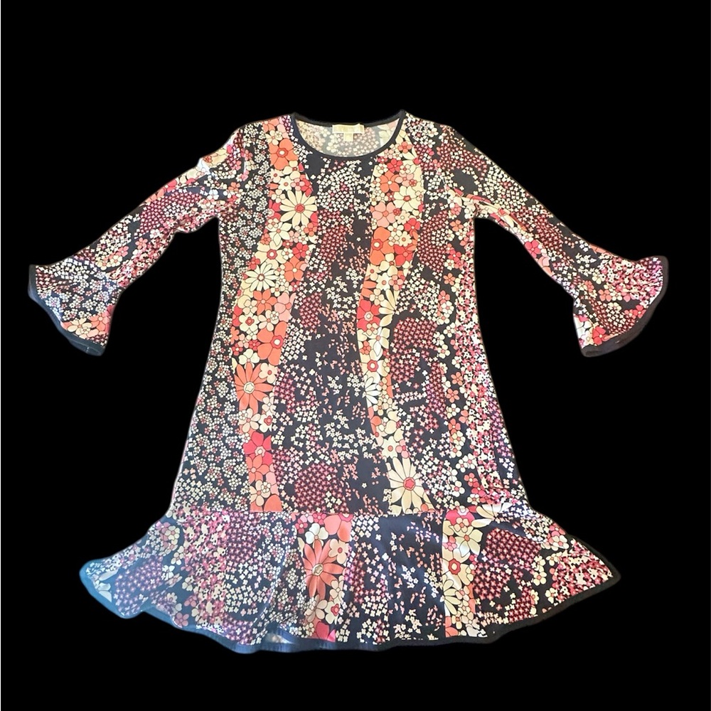 Michael Kors Women’s  Floral Ruffle Bell Sleeve Dress - Size M